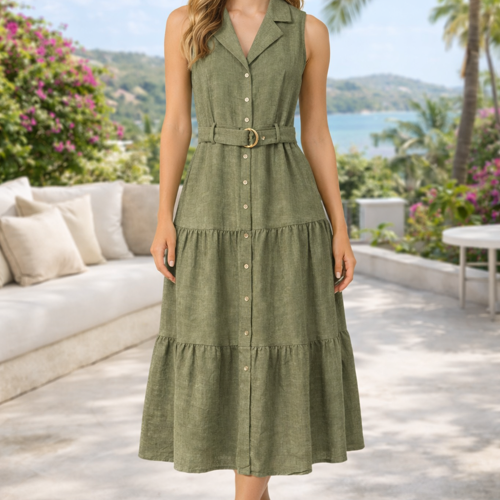 Midi Jurk met Tailleband - Afbeelding 5